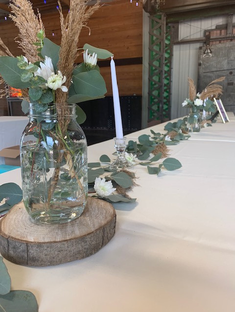 Mason Jar Vases with Eucalyptus